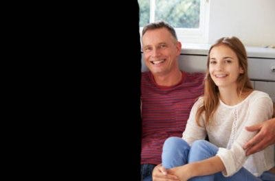 picture of family half blacked out from vision problems after right side stroke