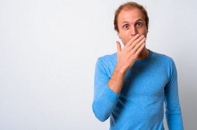 man with speech impairments after stroke on left side of brain