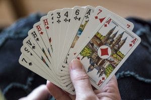 Playing card games for brain injury patients