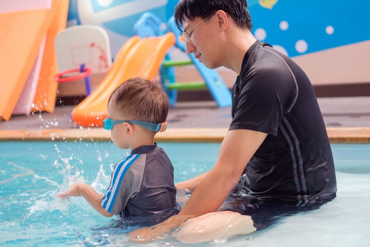 buoyancy and viscosity to practice cerebral palsy balancing exercises