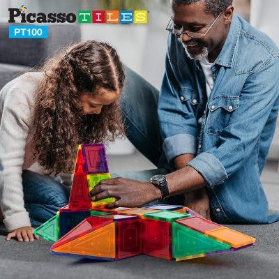 magnetic building tiles for children with cerebral palsy