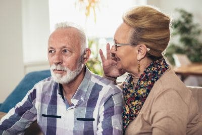 wife yelling into husband's ear, but he can't hear her, because he has left-side neglect after brain injury