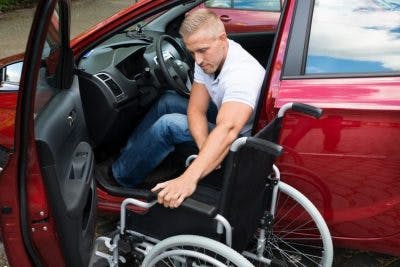 man with paraplegia learning how to drive again