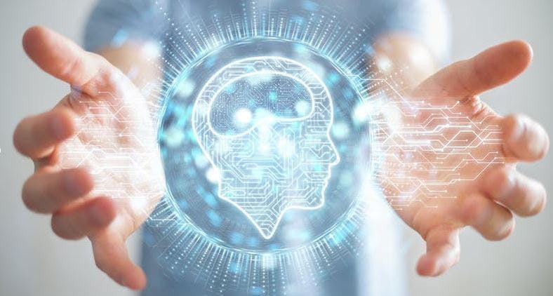 cerveau avec ondes électromagnétiques