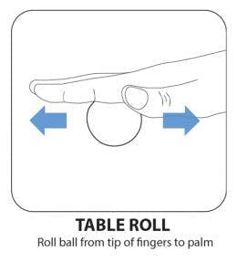 table roll hand exercise