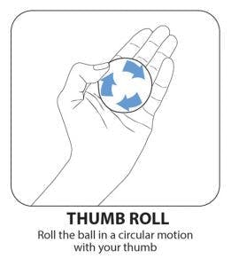 thumb roll hand exercise ball therapy exercise