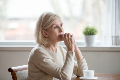 stroke survivor gazing off into distance