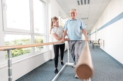 walking rehabilitation after corpus callosum stroke