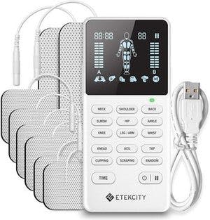 electrical stimulation unit showing pads that affix to the skin