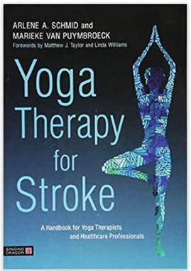 book cover for yoga therapy for stroke