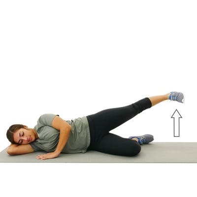 Side leg raise exercise for spinal cord injury.