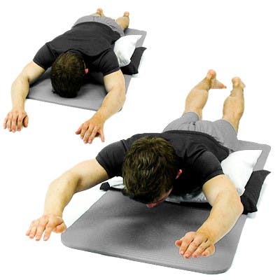 Superman mat exercise.