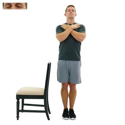 standing balance with eye closed balance exercise